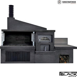Σετ μπάρμπεκιου χτιστό BC 345 Black series Sxistolithos