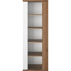 Otello βιτρίνα με μία πόρτα 64x45x178εκ. Helvezia Oak / Λευκό