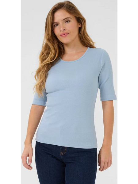 Kaffe Γυναικείο Μπλέ Ανοιχτό T-Shirt Με Ημίκοντο Μανίκι Ανοιχτό Μπλε