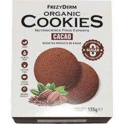 FREZYDERM Organic Cookies Cacao, Βιολογικά Μπισκότα με Κακάο -135gr