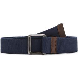 Timberland 40mm webbing belt with squared buckle - ΜΠΛΕ