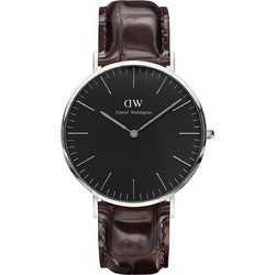Daniel Wellington Classic York Ανδρικό Ρολόι με Μαύρο Δερμάτινο Λουράκι DW00100134