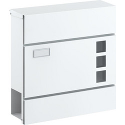 Basi BK 380M- Γραμματοκιβώτιο με Softclose Μηχανισμό & Θήκη Εφημερίδων Λευκό