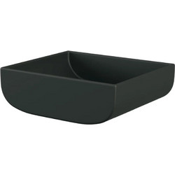 Azzurra Circle Επικαθήμενος νιπτήρας πορσελάνης 45X39 Black