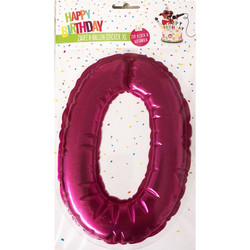 Happy Birthday Ballon Sticker 2 in 1 XL Ροζ 19cm No 0