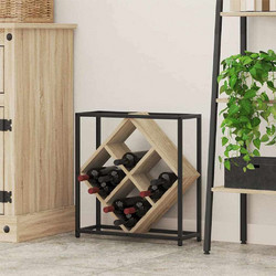 vidaXL Ραφιέρα Κρασιών Sonoma Δρυς 51x18x52,5 εκ Μελαμίνη 868220