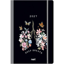 Next ημερολόγιο 2027 Trends Deep breath ημερήσιο flexi με λάστιχο 12x17εκ. Με σχέδια