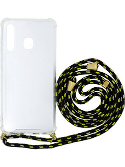 Ancus Crossbody Back Cover Transparent / Black / Yellow (Samsung Galaxy A20 / A30)