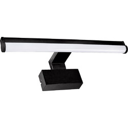 LED ΦΩΤΙΣΤ.ΛΟΥΤΡΟΥ ΣΤΡΟΓΓΥΛΟ ΑΛΟΥΜΙΝΙΟ&PC 40cm 8W IP44 CCT ΜΑΥΡΟ