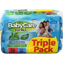 BabyCare For All Μωρομάντηλα Χωρίς Οινόπνευμα & Parabens 3x54τμχ