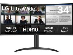 LG 34WR50QK-B Ultrawide VA HDR Curved Monitor 34" 3440x1440 QHD 100Hz 5ms