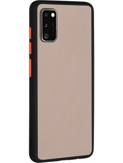 Vennus Samsung Galaxy A41 Color Button Bumper Cover Θήκη Σκληρή - Black
