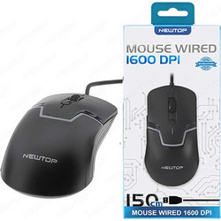 Newtop MW01 Ενσύρματο Ποντίκι Black