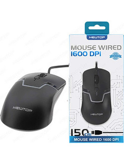 Newtop MW01 Ενσύρματο Ποντίκι Black