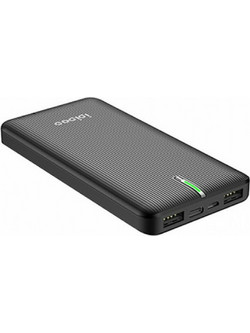Ipipoo Mini Power Bank 10000mAh με 2 Θύρες USB-A Black
