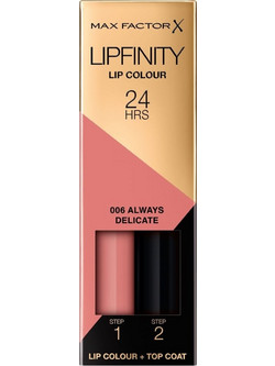 Max Factor Lipfinity 006 Always Delicate Set Long Lasting Liquid Κραγιόν 3.4gr