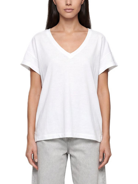 V NECK RELAXED T-SHIRT WOMEN FOUR MINDS X BLACK & BLACK