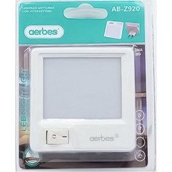 Φως νυκτός LED 1W Aerbes AB-Z920 για πρίζα με διακόπτη on/off