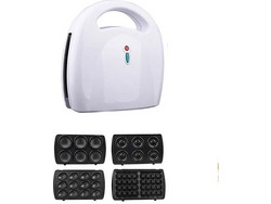 Τοστιέρα 4 σε 1 DSP KC1131 με Αποσπώμενες Πλάκες, 750W για Βάφλες, Ντόνατς, Μπισκότα & Κουλουράκια
