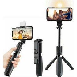 Selfie Stick Τρίποδο Κινητού με Bluetooth Μαύρο Ω