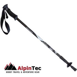 AlpinTec A-Shock Eagle - Μπατόν Πεζοπορίας Αλουμινίου 6061 με Anti-Shock & Βιδωτό Κλείδωμα (64-135 cm) Χρώμα: Black