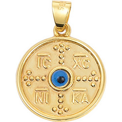 Vaftistika & Kosmima ΚΩΝΣΤΑΝΤΙΝΑΤΟ IC.XC.NIKA ΔΙΠΛΗΣ ΟΨΗΣ 9Κ ΜΕ ΣΙΕΛ ΜΑΤΑΚΙ ΙΚ-ΜΜ-361