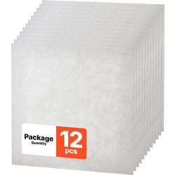 VEVOR Πλακάκια Οροφής PVC 605x605 mm 12τμχ Λευκό Μάρμαρο PVCFPB2424INJT0W7001V0