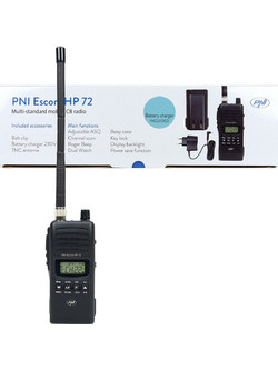 PNI Escort HP 72 Φορητό CB Multi-Standard 4W AM/FM, ASQ 6 Επιπέδων, Dual Watch, Scan, χωρίς μπαταρία