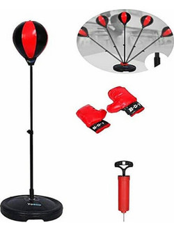 Επαγγελματικό Αχλάδι Πυγμαχίας Boxing Speed Ball με Βάση Ανάρτηση - Μαύρο Κόκκινο