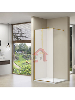 Καμπίνα Ντουζιέρας Walk-iN 60x185 SPARKE EXTATIC-01 Χρυσή Με Σατινέ Κρύσταλλο SR600185SG