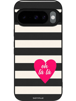 Sonique Stripe Stories Series Θήκη με Σχέδιο «Oh La La - Μαύρο» (Google Pixel 10 / Pixel 10 Pro)