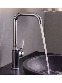 Μπαταρία Νιπτήρος Chrome-Λευκό Antique Bonken HT-8901