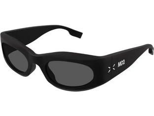 McQ MQ0385S 001 Γυναικεία Γυαλιά Ηλίου Ορθογώνια Κοκάλινα Μαύρα με Μαύρο Polarized Φακό