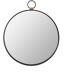 Artekko Mirror Μαύρος Μεταλλικός Καθρέπτης Τοίχου με Χρυσές Λεπτομέρειες (61x2x70)cm