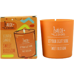 Aloe Colors Sweet Blossom Scented Soy Candle Αρωματικό Κερί Σόγιας σε Βάζο με Άρωμα που Διαρκεί 220g