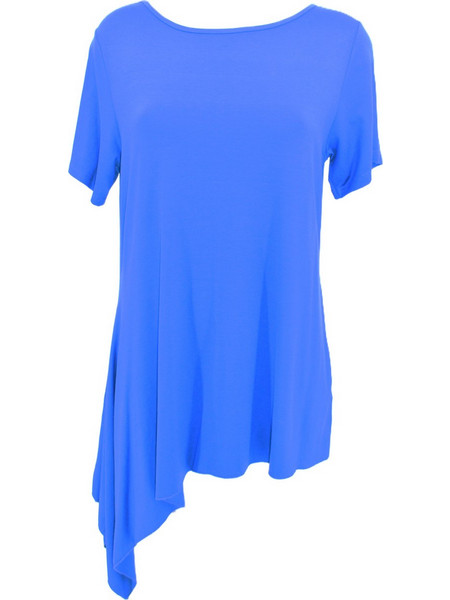 Γυναικείο Ασύμετρο Μπλουζάκι Blue k.1275
