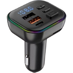 FM Transmitter Αυτοκινήτου Bluetooth με Type-C 20W, USB 3.1A & RGB LED - C38