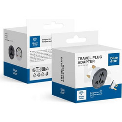 Blue Star Go To UK - Μετατροπέας Πρίζας EU σε UK (Type G) 13 σε Άσπρο Xρώμα