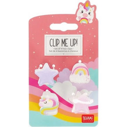 SET DI 4 MINI MOLLETTE PER CAPELLI - CLIP ME UP! - UNICORN - LEGAMI