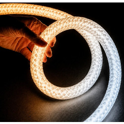 kelvo(R) GLOWFLEX KLV-101-0516 Ταινία Neon Flex με Πλεκτή Υφασμάτινη Επένδυση LED 14W/m 1400lm/m 360 DC 24V Αδιάβροχο IP65 504 x SMD2835 Chip/m Ρυθμιζόμενο Λευκό CCT από 2700K έως 6000K Dimmable - Lum