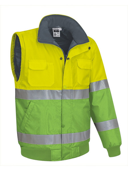 Αποσπώμενο Jacket Υψηλής Ορατότητας DONEGAL Valento Fluo Yellow-Apple Green