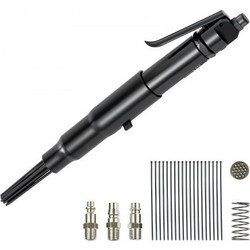 VEVOR Air Needle Scaler, Pneumatic Scaler 3400BPM για αφαίρεση βαφής σκουριάς - με ρύθμιση 3 ταχυτήτων, 19 σκληρυμένες βελόνες & 3 ακροφύσια αέρα - Ελαφρύ, συμπαγές και εργονομικό κράτημα