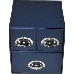 Next συρταριέρα 3συρτ. classic μπλε - μεταλ. λαβές Y21x22x23εκ