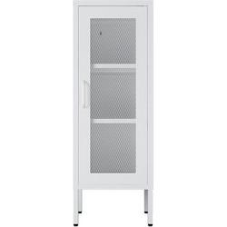 Ντουλάπι μεταλλικό Nextdeco με πλέγμα λευκό Υ102x40x40εκ