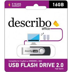 USB STICK HIGH SPEED 2.0 16GB BLACK - BLUE DESCRIBO
