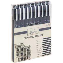 Nassau 10 Μαύρα Μαρκαδοράκια Fineliners