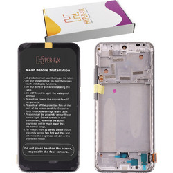 ΟΘΟΝΗ XIAOMI MI A3 ΟΘΟΝΗ + TOUCH SCREEN + LENS + FRAME HF-5603100090B6 SILVER HYPER-FIX SERVICE PACK