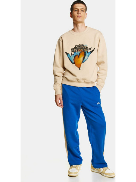 False Alarm BURNING HEART Sweatshirt - Beige