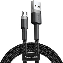 Καλώδιο Micro USB BASEUS Cafule 2.4A 1 Μέτρο QC3.0 - Μαύρο Γκρι
