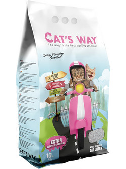 Cat's Way Μπετονίτης Άμμος Γάτας Baby Powder Clumping 10lt